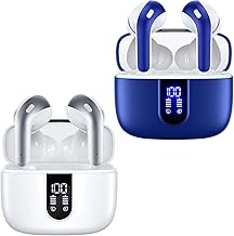 Wireless Earbuds with Charging Case and Mic