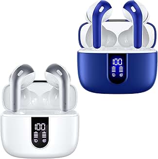 Wireless Earbuds with Charging Case and Mic