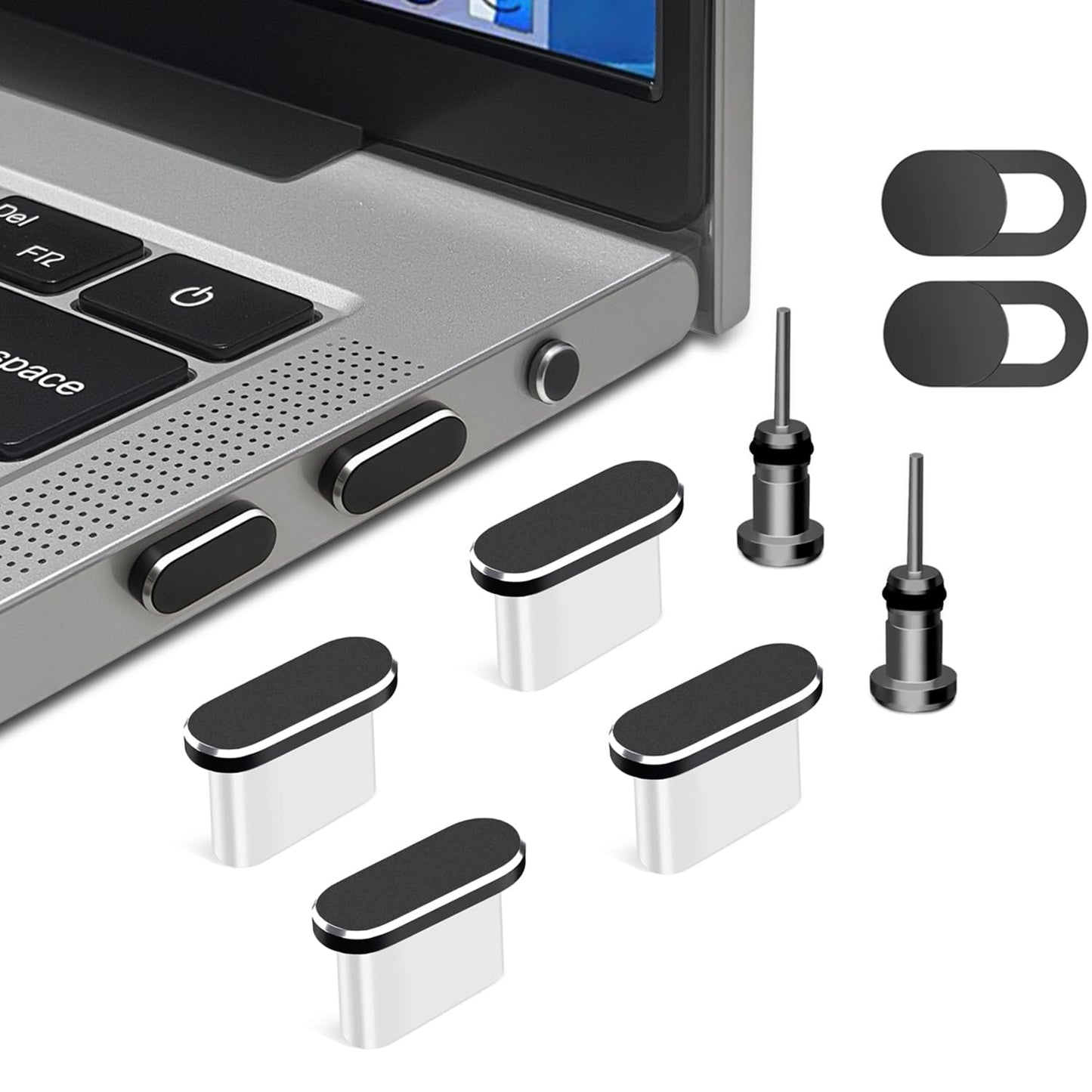 USB C Dust and Headphone Plugs for Laptop and Phone Ports