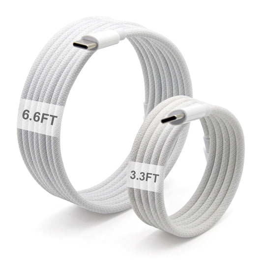 USB C to C Charger Cable, 6.6FT & 3.3FT, 120W Fast Charging, 2-Pack