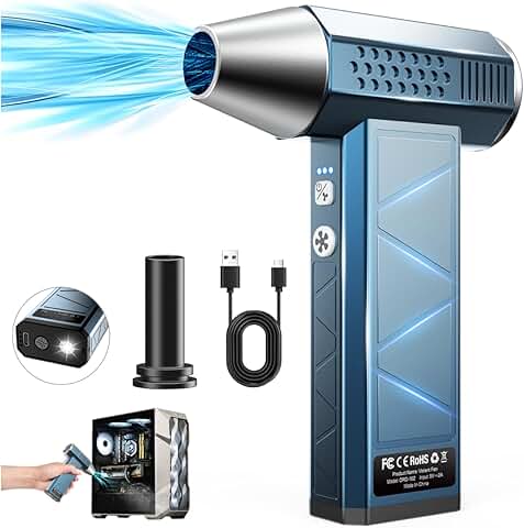 Powerful 380000RPM Electric Air Duster with LED Light