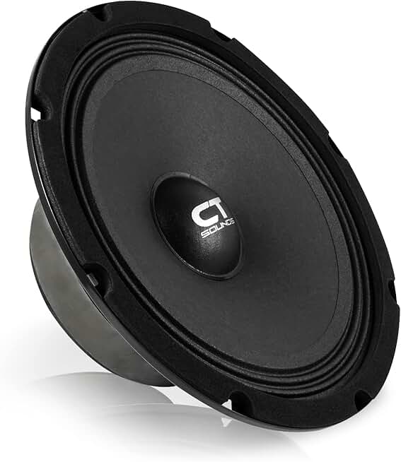8-inch shallow mount midrange speaker, 200W RMS