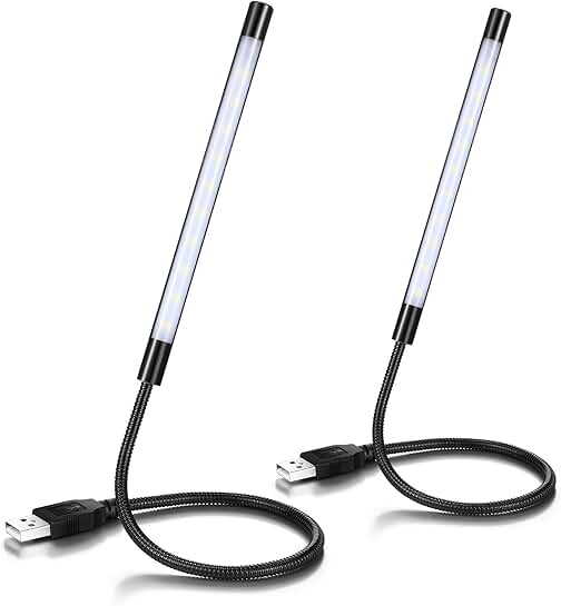 2-Pack USB LED Keyboard Lights with Touch Switch