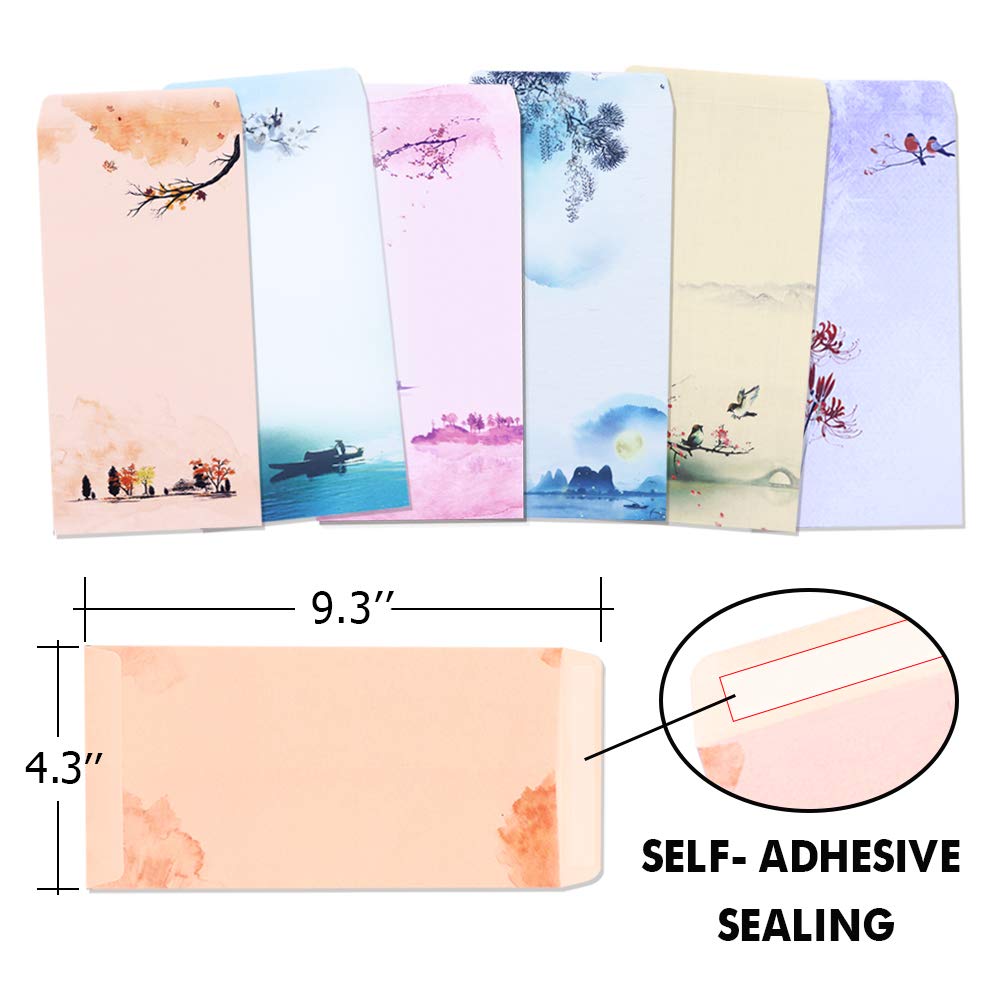48 Pack Stationery Set with Paper and Envelopes