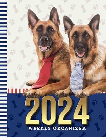 2024 Weekly Organizer with Dog Paw Cover