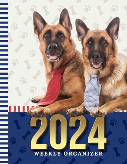2024 Weekly Organizer with Dog Paw Cover