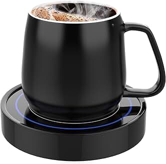Electric Coffee Warmer and Mug Set for Desk Use