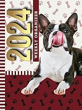 2024 Weekly Organizer with Dog Art Cover