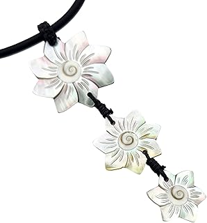 Hand Carved Mother of Pearl Shiva Eye Pendant Necklace