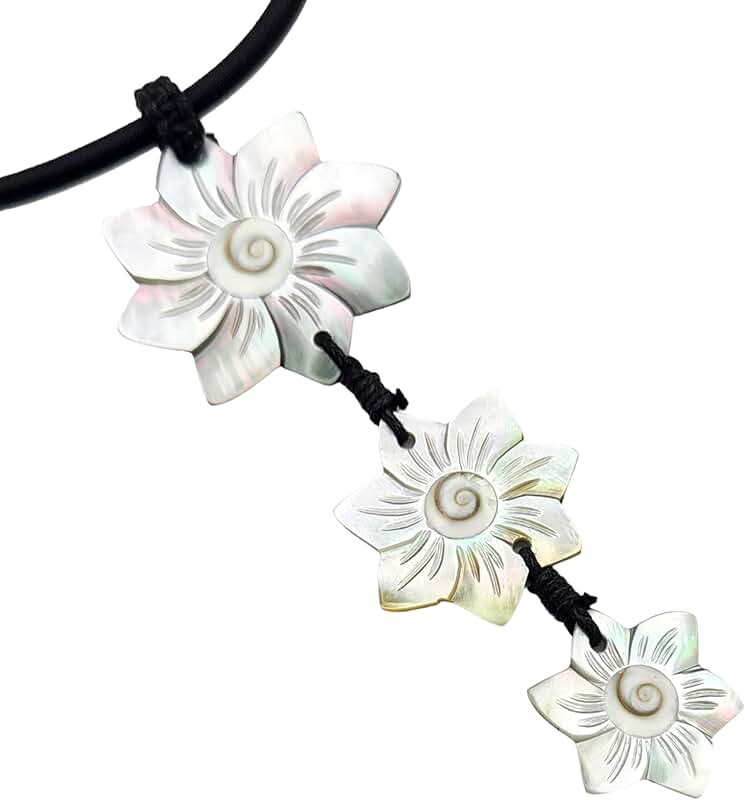 Hand Carved Mother of Pearl Shiva Eye Pendant Necklace