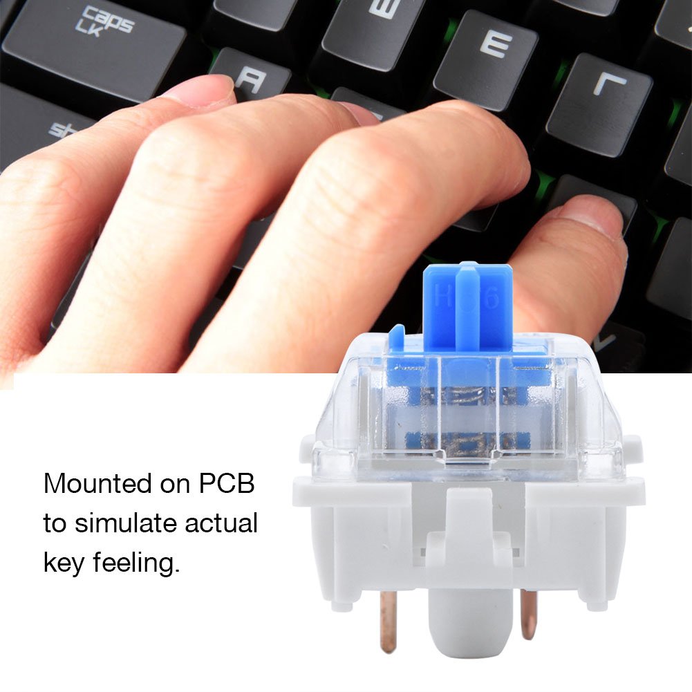 10 PCs Replacement Keyboard Switch Mechanical Key Switch Plate Mounted Blue Switch, Unique Tactile Feelings, for NewGiant RGB Series