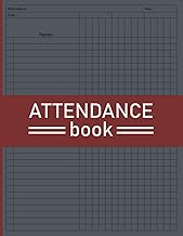 Attendance Register Book for 30 Names