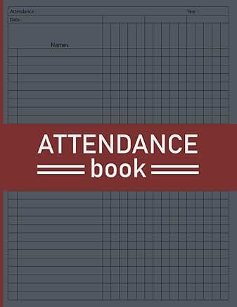Attendance Register Book for 30 Names