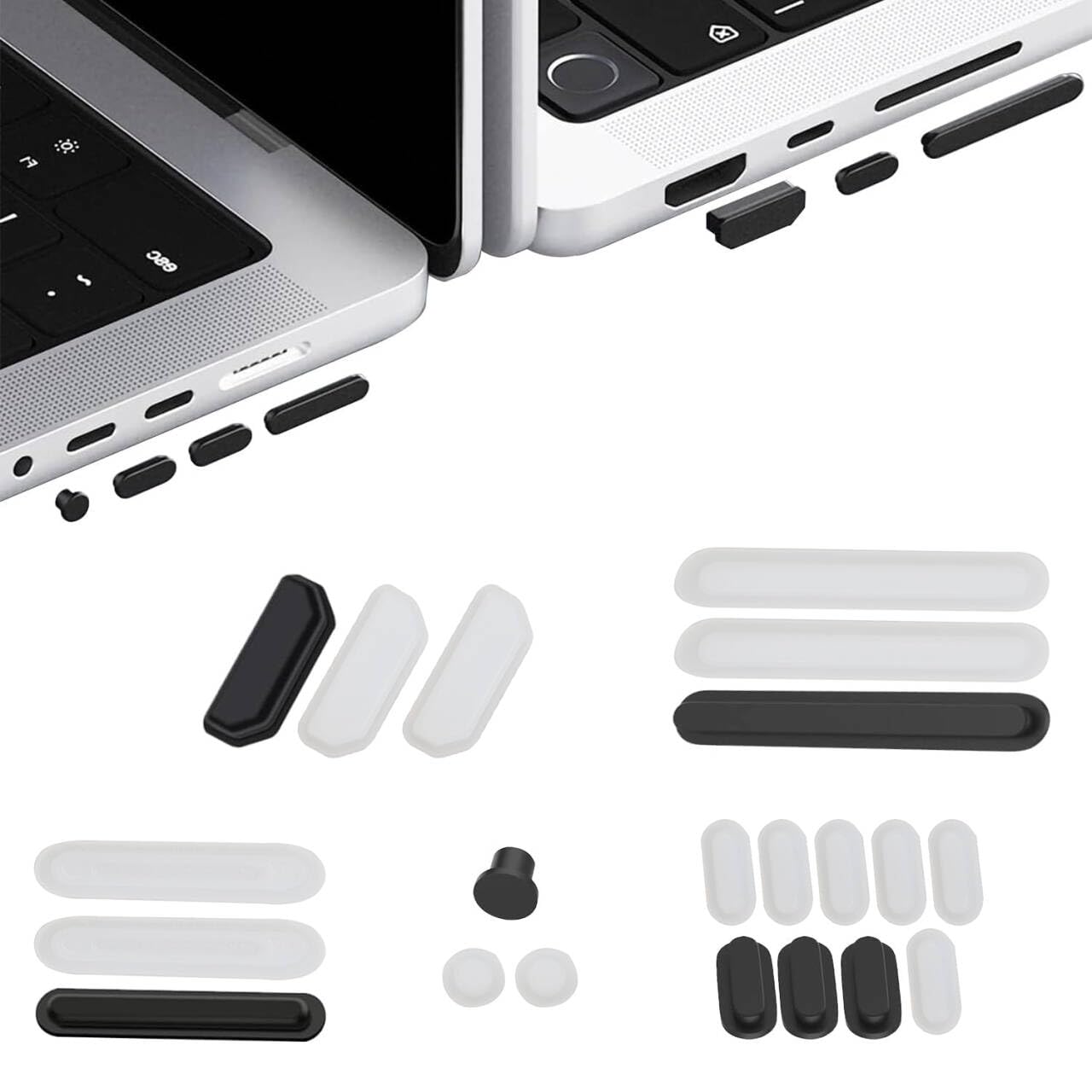 28-Piece Dust Plug Cover Set for Laptop and Port Protection