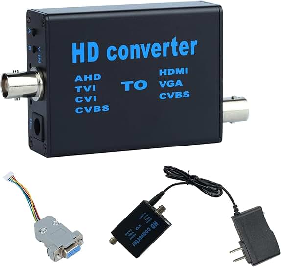 BNC to HDMI Video Signal Converter 4-in-1 for Security Systems