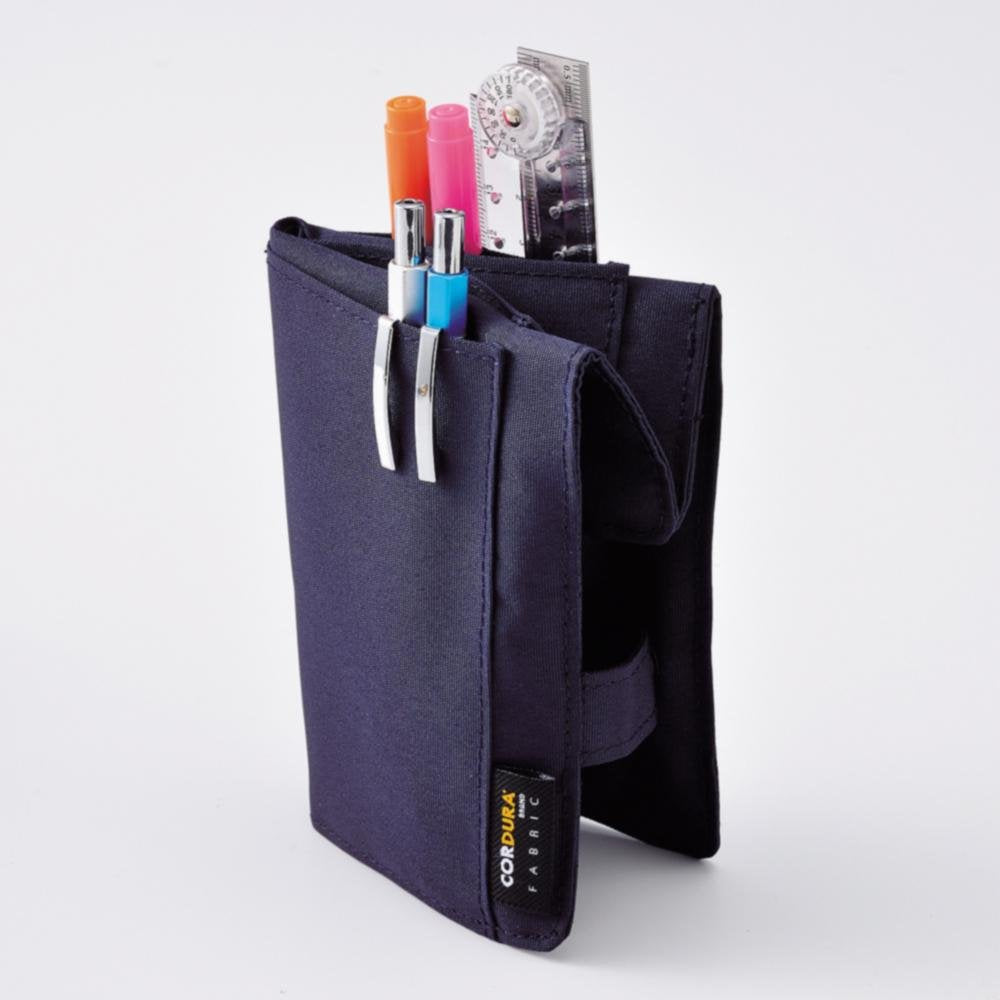 Slim black pen case, 7.5 x 4.3 inches