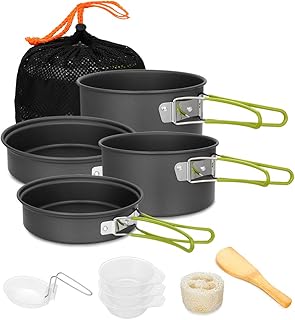 Lightweight Non-Stick Camping Cookware Set with Storage Bag