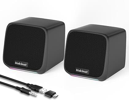 Colorful RGB USB Computer Speakers with Aux Input