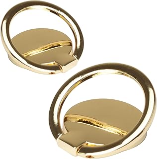 Two-pack round ultra-thin phone ring holder with 360° rotation and 180° adjustable kickstand