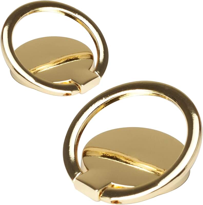 Two-pack round ultra-thin phone ring holder with 360° rotation and 180° adjustable kickstand