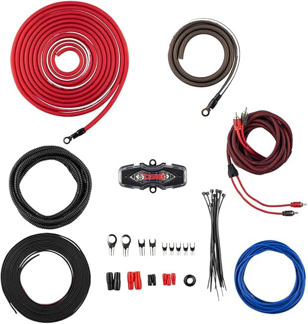 4 Gauge Car Amplifier Wiring Kit for Power and Connections