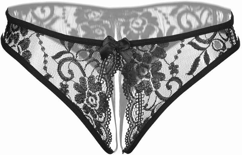Women’s Floral Lace Briefs with Bow Center