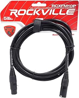 10 ft XLR microphone and speaker cable, shielded, black