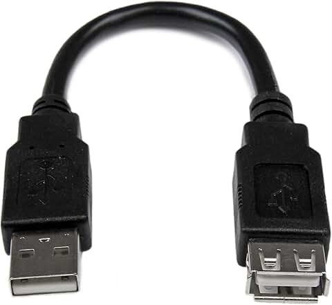 6-inch USB 2.0 extension cable A to A