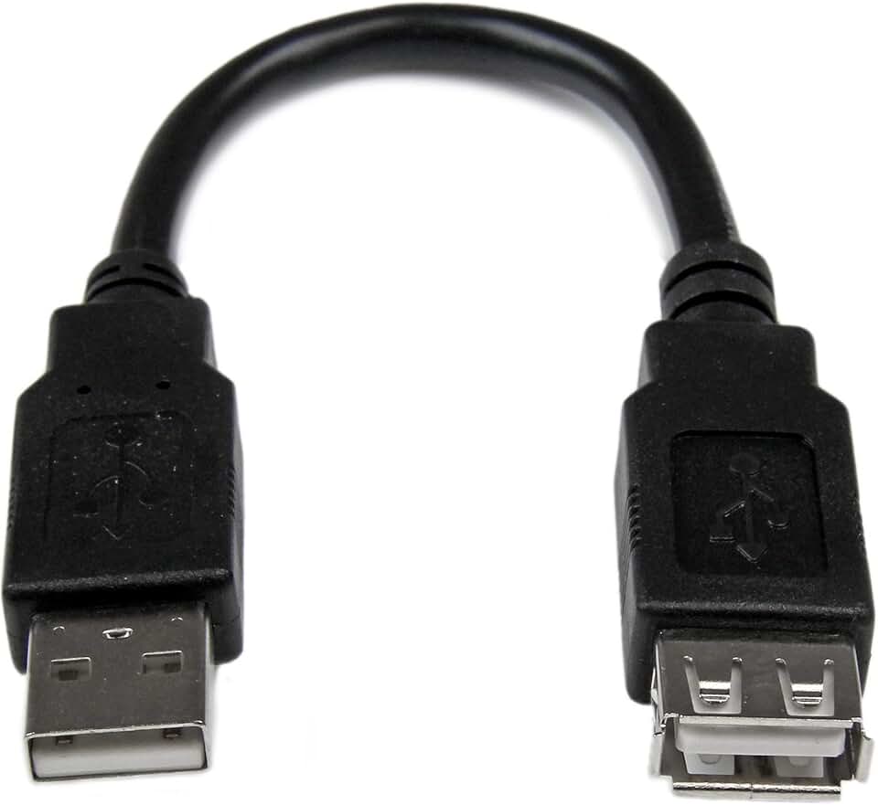 6-inch USB 2.0 extension cable A to A