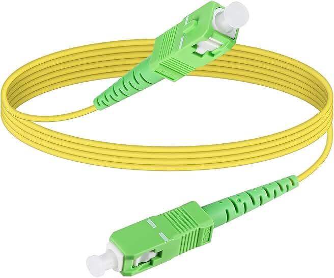 10M Singlemode Fiber Optic Cable, SC/APC to SC/APC