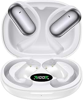 Open-Ear Headphones in Muted White