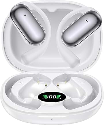 Open-Ear Headphones in Muted White