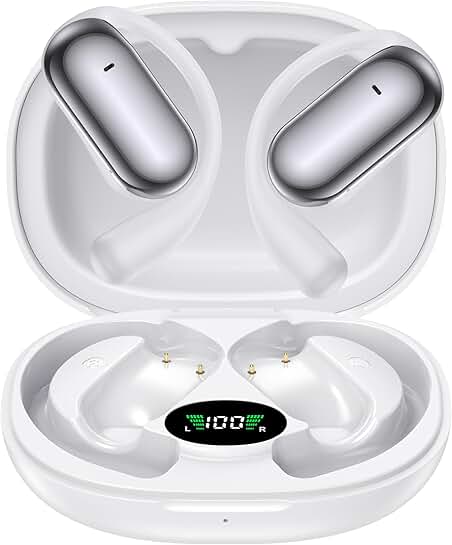 Open-Ear Headphones in Muted White
