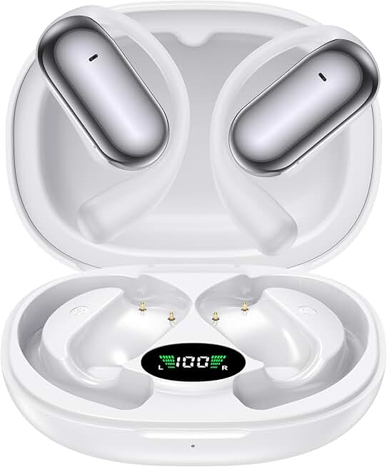 Open-Ear Headphones in Muted White