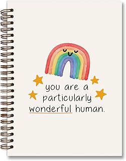 Boho Rainbow Spiral Notebook for Girls and Women