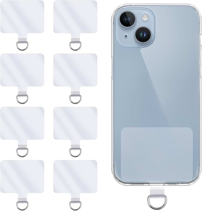 8 Transparent Phone Tether Tabs for Smartphones