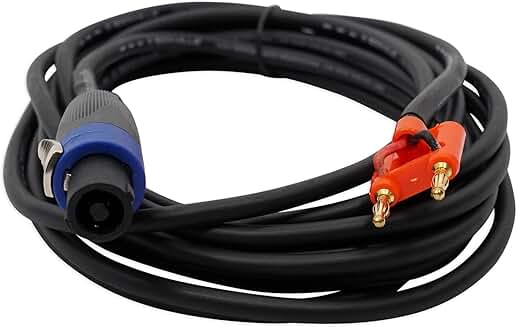 20ft 16-Gauge Speakon to Banana Speaker Cable