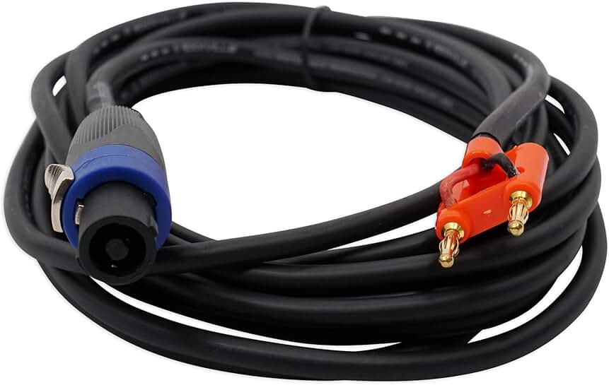 20ft 16-Gauge Speakon to Banana Speaker Cable