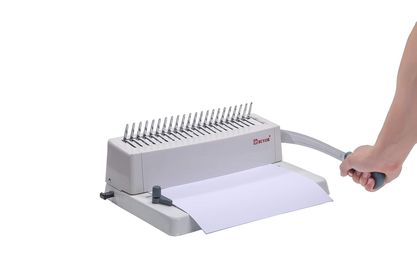 Manual 21-Hole Metal Comb Binding Machine, Punches 250 Sheets