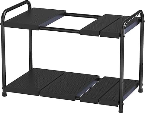 Under Sink 2-Tier Expandable Shelf Organizer