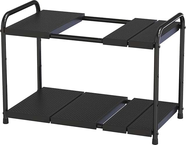 Under Sink 2-Tier Expandable Shelf Organizer