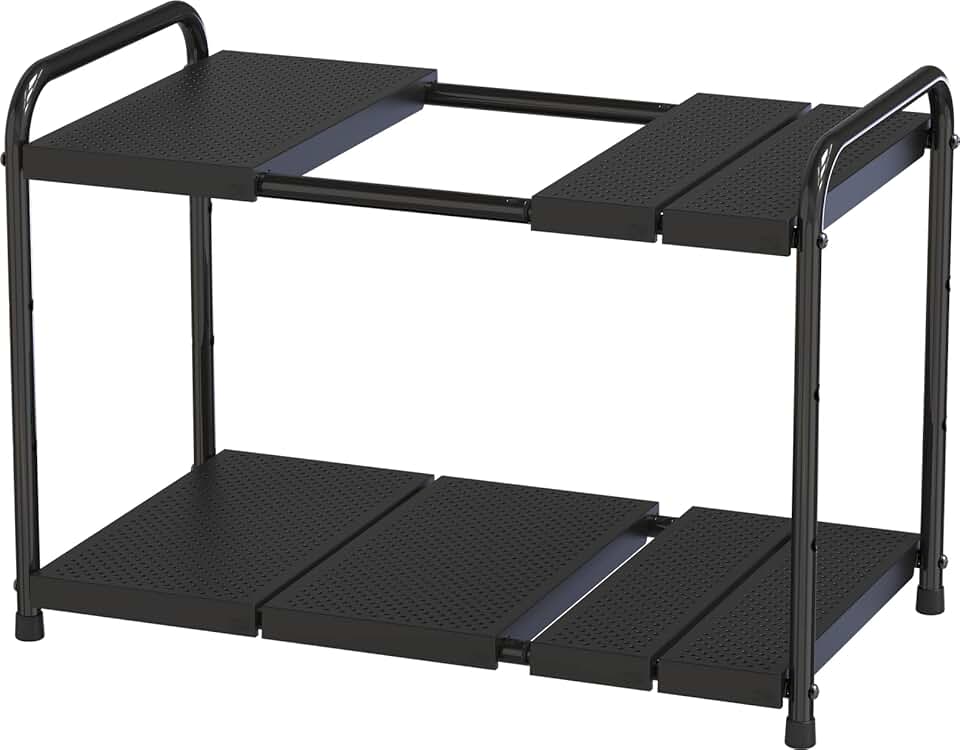 Under Sink 2-Tier Expandable Shelf Organizer