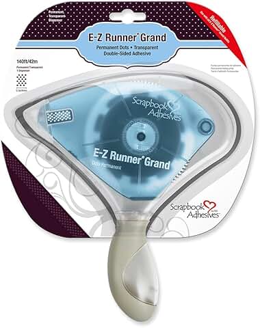 Clear permanent adhesive runner