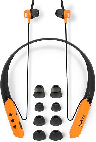 Wireless Neckband Headphones with 15H Playtime and Noise Isolation