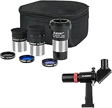 7-Piece Telescope Accessory Kit with Eyepieces Filters and Bag