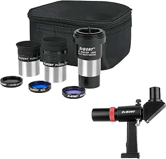 7-Piece Telescope Accessory Kit with Eyepieces Filters and Bag