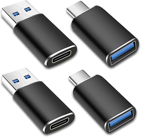 4 Pack USB to USB-C OTG Adapters and Converters