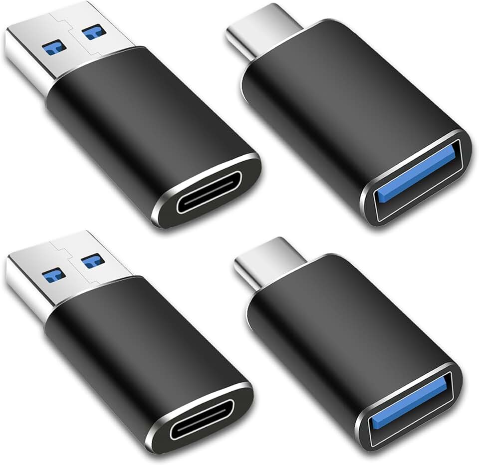 4 Pack USB to USB-C OTG Adapters and Converters