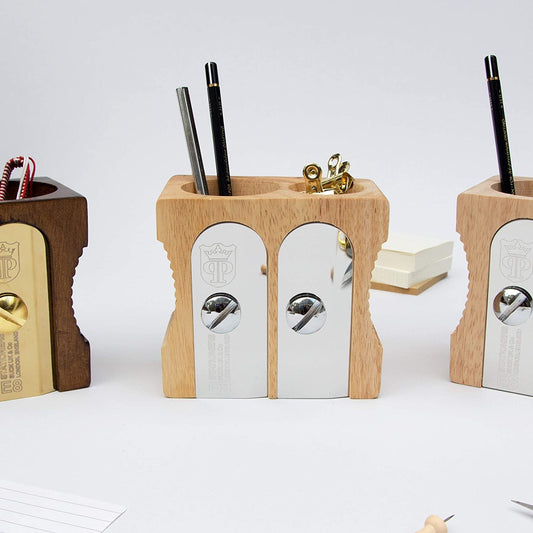 Wooden Pencil Sharpener and Desk Organizer