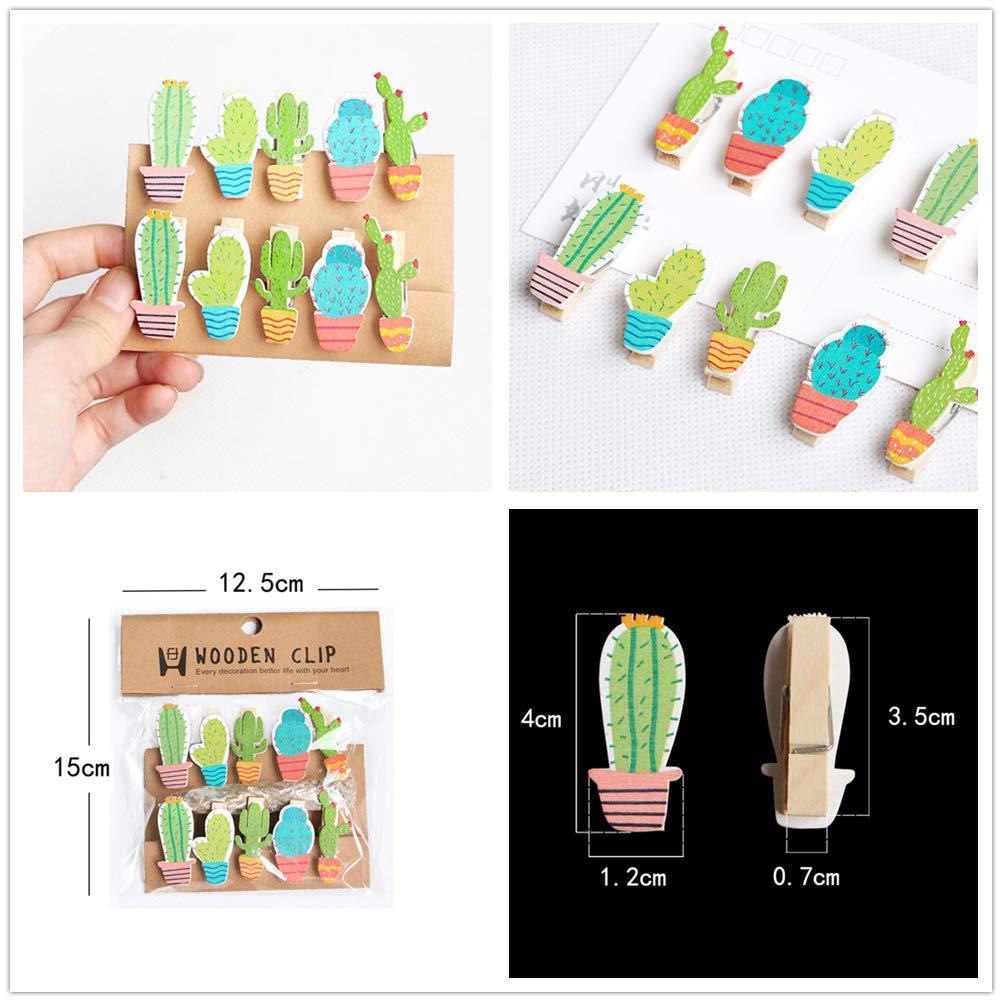 19 Cactus Ballpoint Pens with Pouch and Notes Stickers